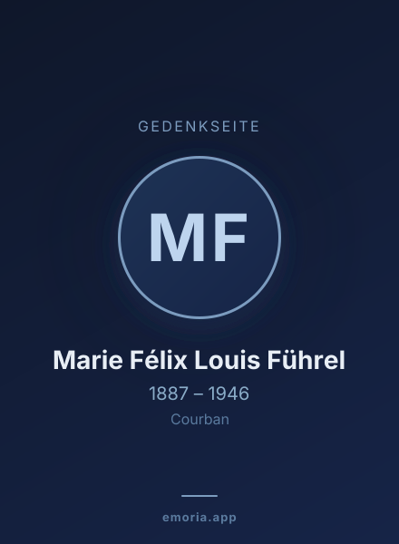 Gedenkportrait von Marie Félix Louis Führel