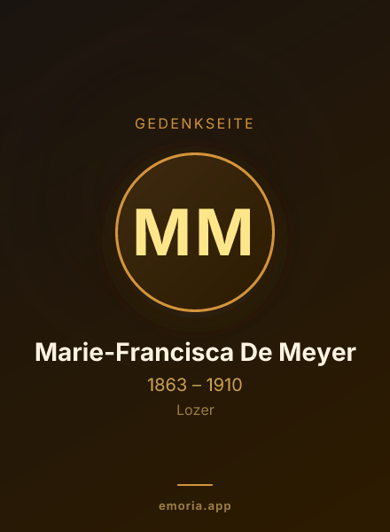 Gedenkportrait von Marie-Francisca De Meyer