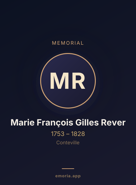 Memorial portrait of Marie François Gilles Rever