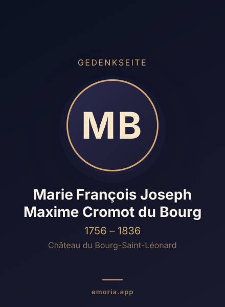 Gedenkportrait von Marie François Joseph Maxime Cromot du Bourg