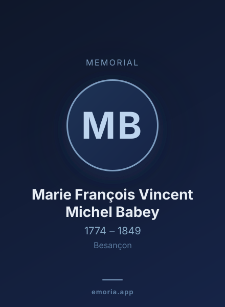 Memorial portrait of Marie François Vincent Michel Babey