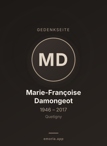 Gedenkportrait von Marie-Françoise Damongeot