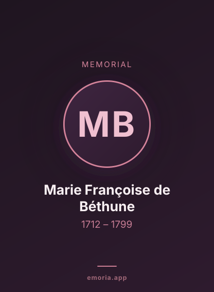 Memorial portrait of Marie Françoise de Béthune