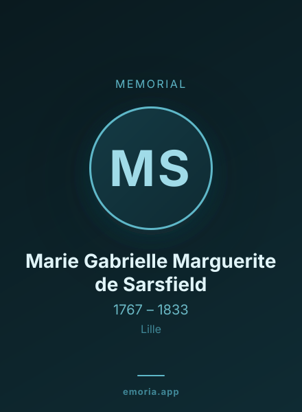 Memorial portrait of Marie Gabrielle Marguerite de Sarsfield