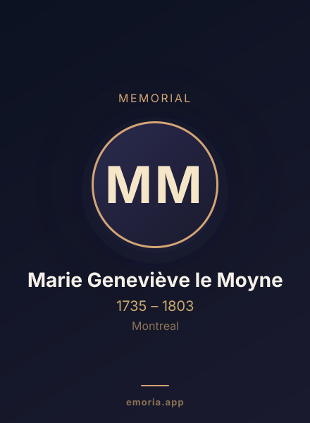 Memorial portrait of Marie Geneviève le Moyne