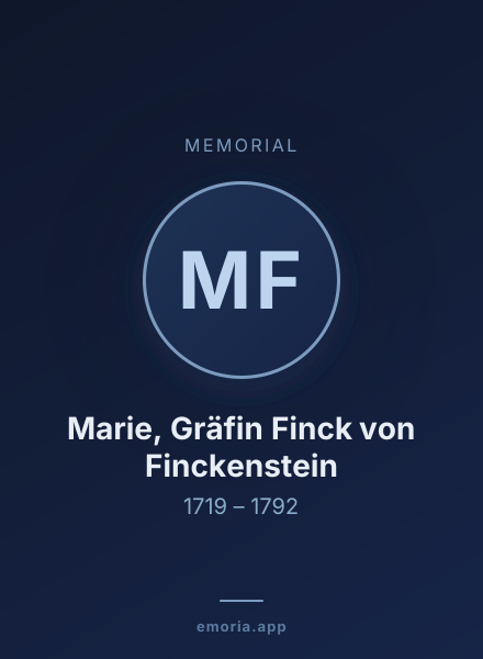 Memorial portrait of Marie, Gräfin Finck von Finckenstein