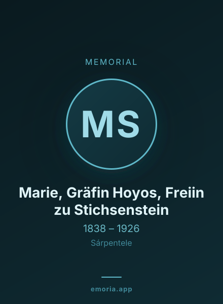 Memorial portrait of Marie, Gräfin Hoyos, Freiin zu Stichsenstein