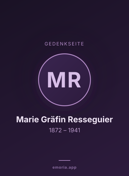 Gedenkportrait von Marie Gräfin Resseguier