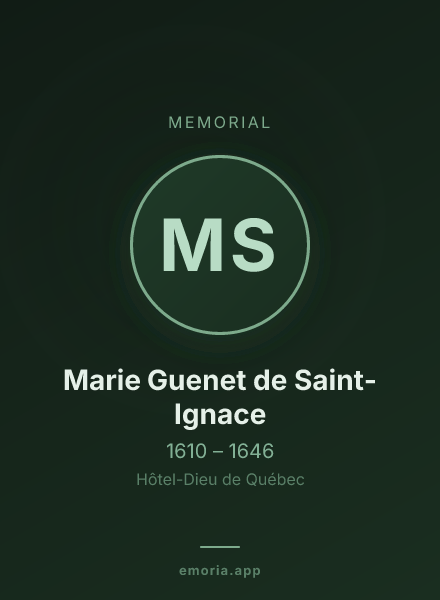 Memorial portrait of Marie Guenet de Saint-Ignace