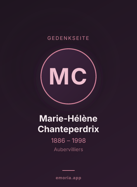Gedenkportrait von Marie-Hélène Chanteperdrix