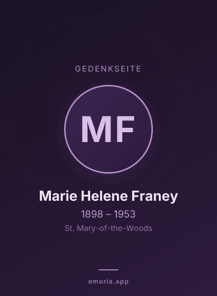 Gedenkportrait von Marie Helene Franey