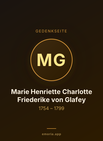 Gedenkportrait von Marie Henriette Charlotte Friederike von Glafey