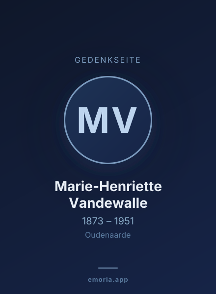 Gedenkportrait von Marie-Henriette Vandewalle