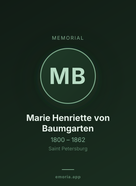 Memorial portrait of Marie Henriette von Baumgarten
