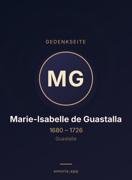 Gedenkportrait von Marie-Isabelle de Guastalla