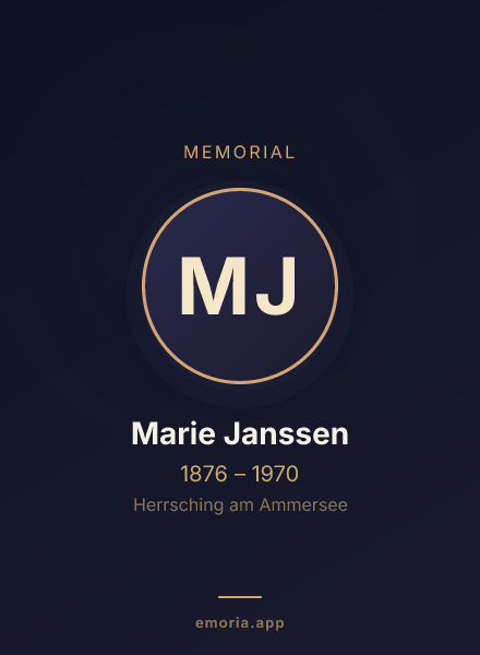 Memorial portrait of Marie Janssen