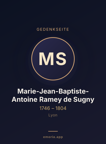 Gedenkportrait von Marie-Jean-Baptiste-Antoine Ramey de Sugny
