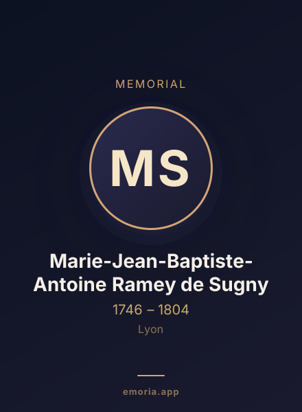 Memorial portrait of Marie-Jean-Baptiste-Antoine Ramey de Sugny