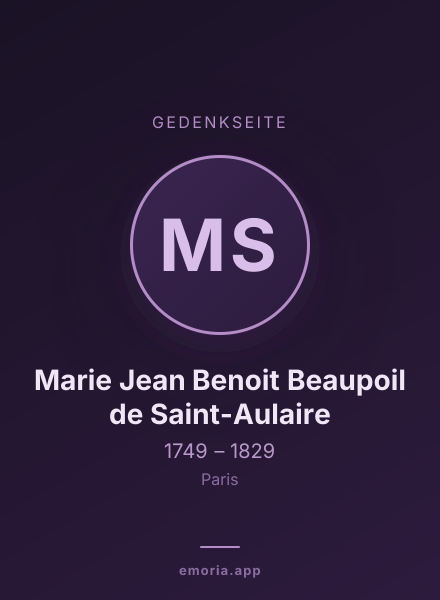 Gedenkportrait von Marie Jean Benoit Beaupoil de Saint-Aulaire