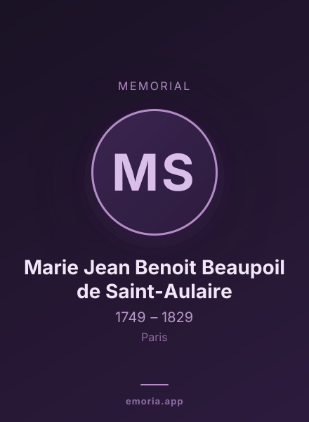 Memorial portrait of Marie Jean Benoit Beaupoil de Saint-Aulaire
