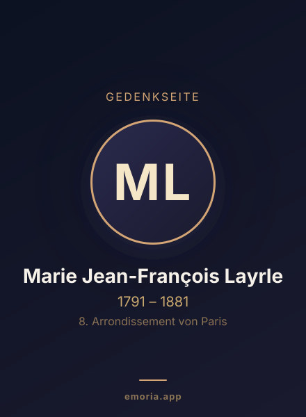Gedenkportrait von Marie Jean-François Layrle