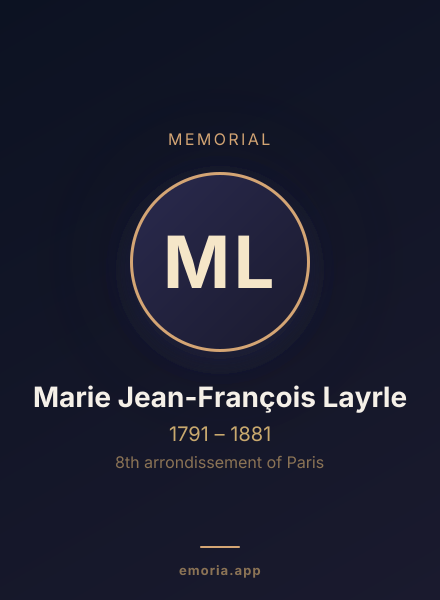 Memorial portrait of Marie Jean-François Layrle