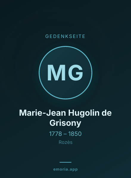 Gedenkportrait von Marie-Jean Hugolin de Grisony