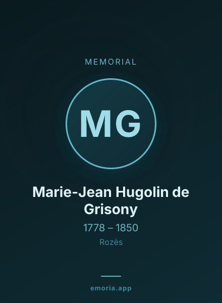 Memorial portrait of Marie-Jean Hugolin de Grisony