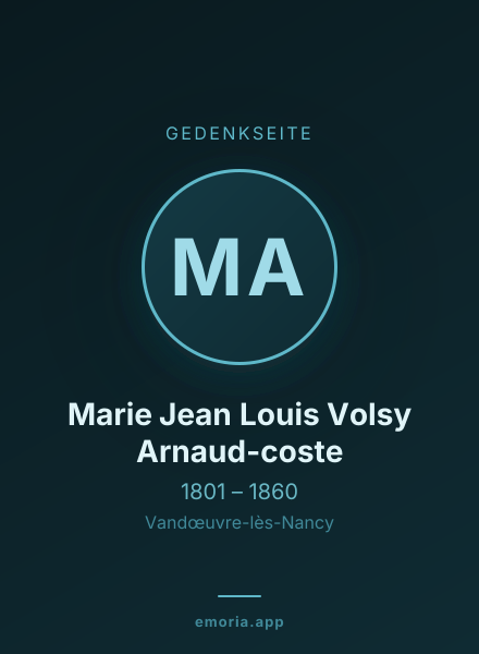 Gedenkportrait von Marie Jean Louis Volsy Arnaud-coste