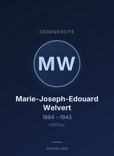 Gedenkportrait von Marie-Joseph-Edouard Welvert