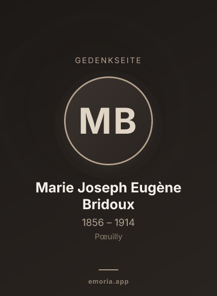 Gedenkportrait von Marie Joseph Eugène Bridoux