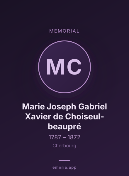 Memorial portrait of Marie Joseph Gabriel Xavier de Choiseul-beaupré