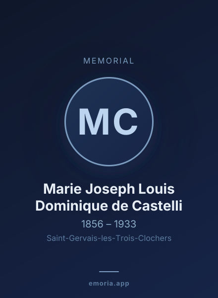 Memorial portrait of Marie Joseph Louis Dominique de Castelli