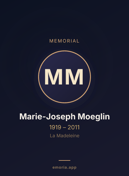 Memorial portrait of Marie-Joseph Moeglin