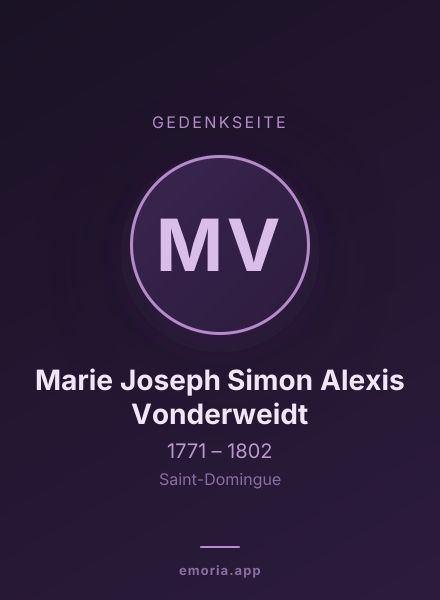 Gedenkportrait von Marie Joseph Simon Alexis Vonderweidt