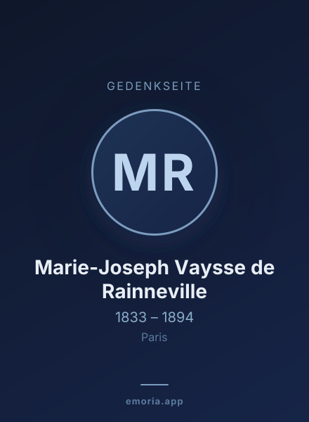 Gedenkportrait von Marie-Joseph Vaysse de Rainneville