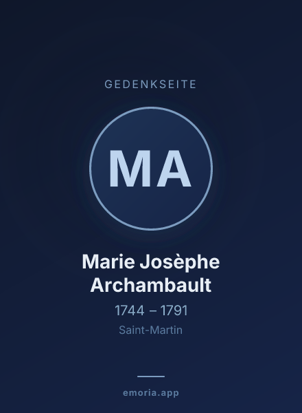 Gedenkportrait von Marie Josèphe Archambault