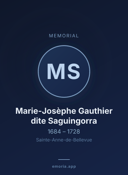Memorial portrait of Marie-Josèphe Gauthier dite Saguingorra