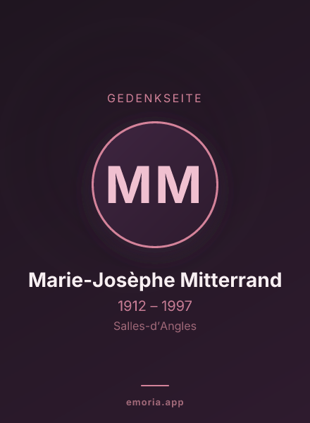 Gedenkportrait von Marie-Josèphe Mitterrand