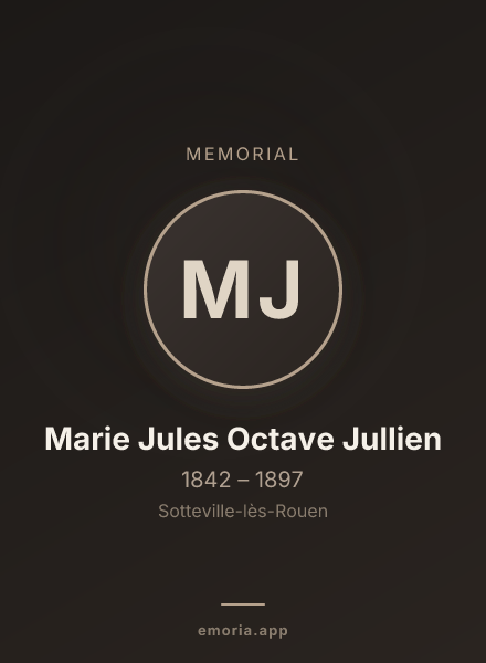 Memorial portrait of Marie Jules Octave Jullien