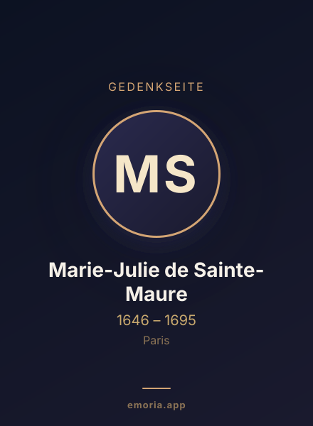 Gedenkportrait von Marie-Julie de Sainte-Maure