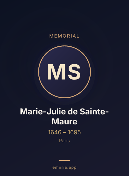 Memorial portrait of Marie-Julie de Sainte-Maure