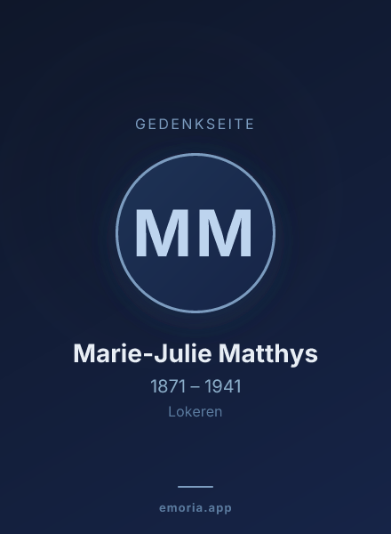 Gedenkportrait von Marie-Julie Matthys