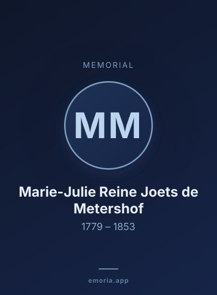 Memorial portrait of Marie-Julie Reine Joets de Metershof