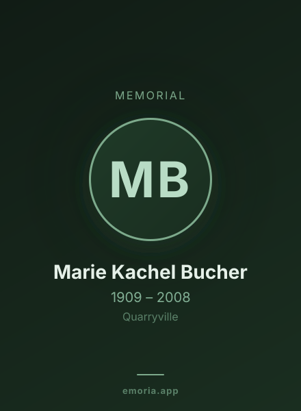 Memorial portrait of Marie Kachel Bucher