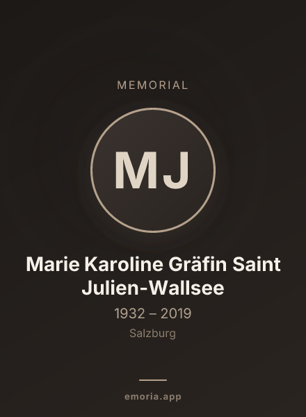 Memorial portrait of Marie Karoline Gräfin Saint Julien-Wallsee