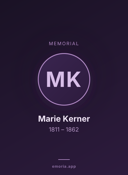 Memorial portrait of Marie Kerner