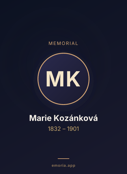 Memorial portrait of Marie Kozánková