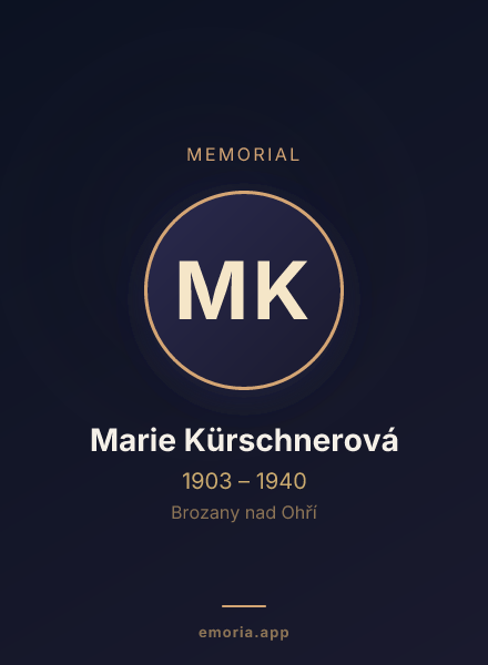 Memorial portrait of Marie Kürschnerová