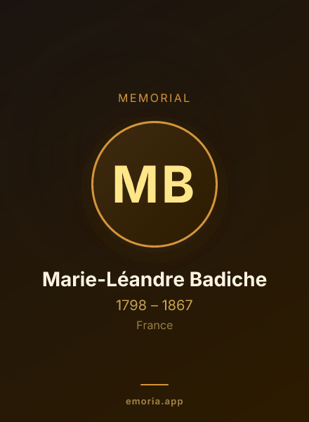 Memorial portrait of Marie-Léandre Badiche